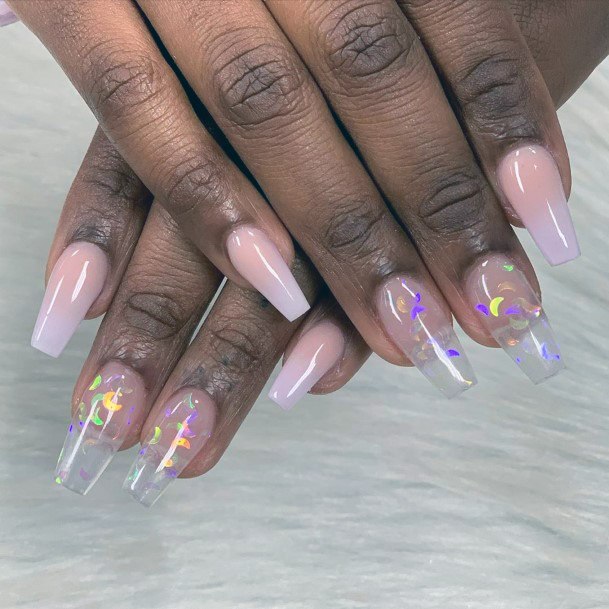 Light Pink Iridescent Nails Women