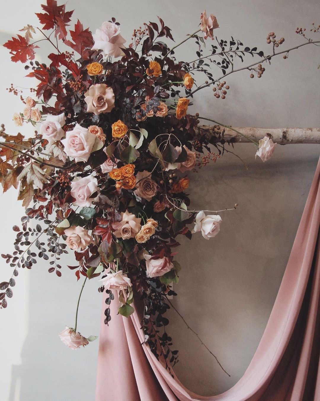 Light Pink Wedding Arch Flowers