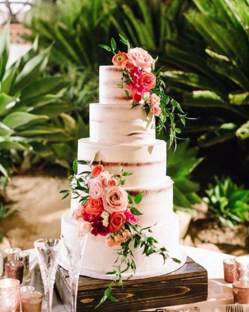 Light Pink Wedding Cake Flowers