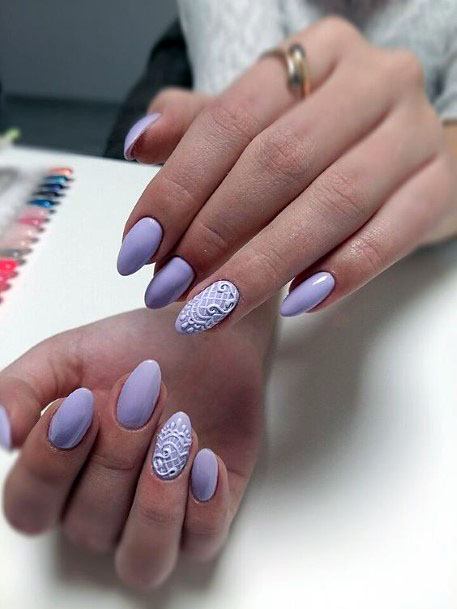 Light Purple Sugared Nails For Women