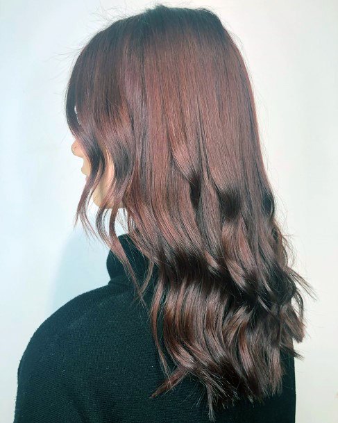 Light Warm Brown With Red Tones Long Thick Hairstyle Ideas For Women