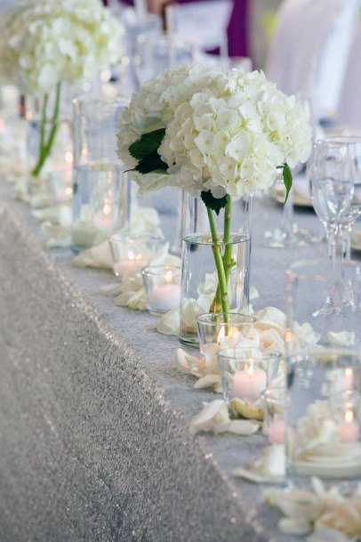 Light White Hydrangea Wedding Flowers