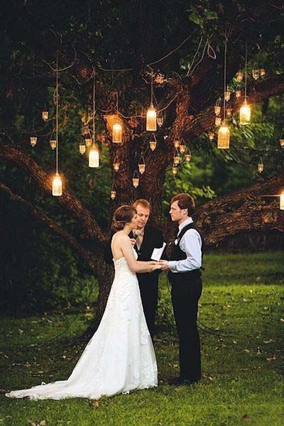 Lighted Tree Wedding Decor