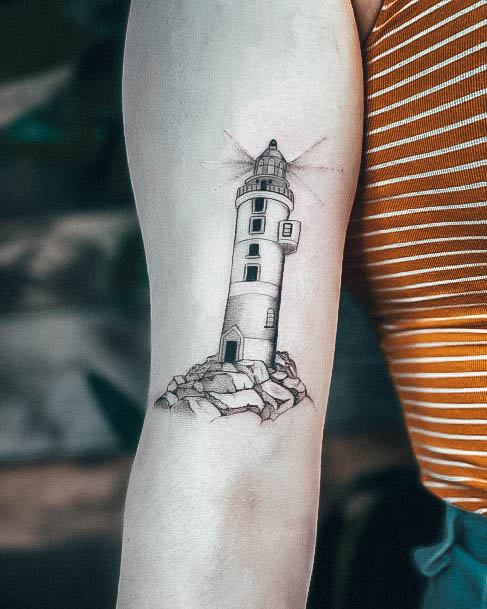 Lighthouse Female Tattoo Designs