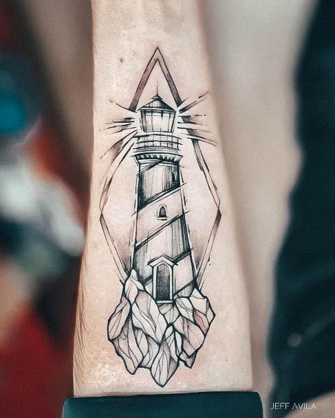 Lighthouse Tattoo For Ladies