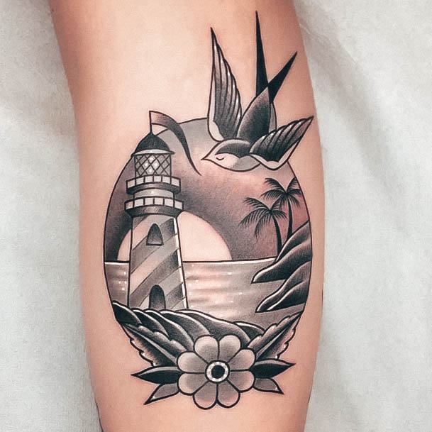 Lighthouse Womens Tattoo Ideas