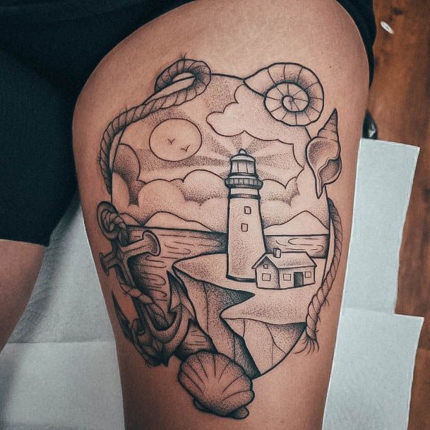 Lighthouse Womens Tattoos