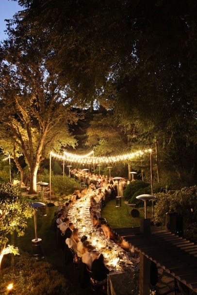 Lighting Overhead Backyard Wedding Ideas