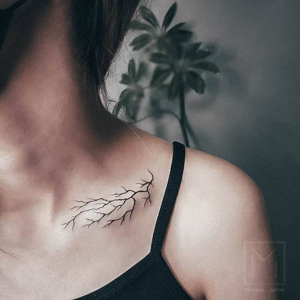 Lightning Bolt Tattoo Design Inspiration For Women