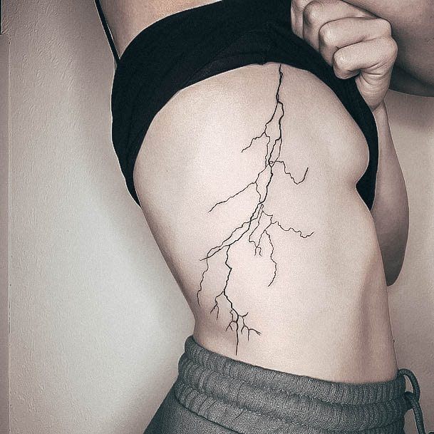 Lightning Bolt Tattoo For Ladies