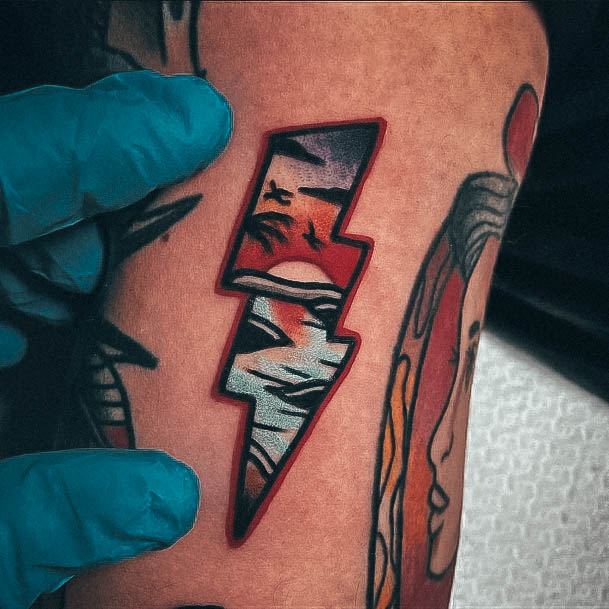 Lightning Bolt Womens Tattoo Designs