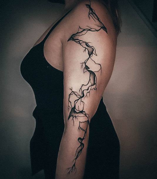 Lightning Bolt Womens Tattoos