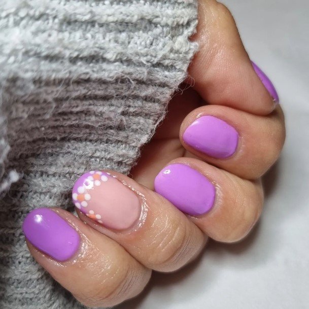 Lilac Nails For Girls