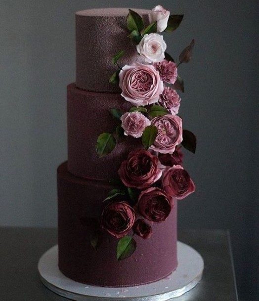 Lilac Shaded Chocolate Wedding Cake