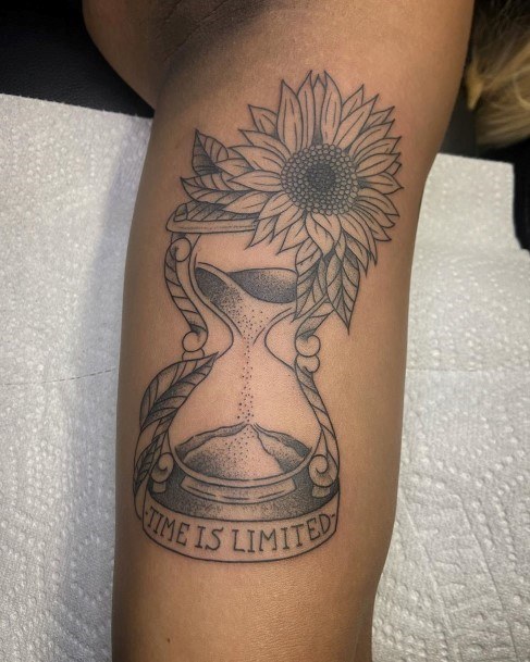 Limited Time Sunflower Tattoo Womens Forearms