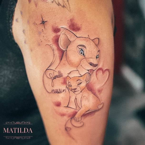 Lion King Tattoos Feminine Ideas