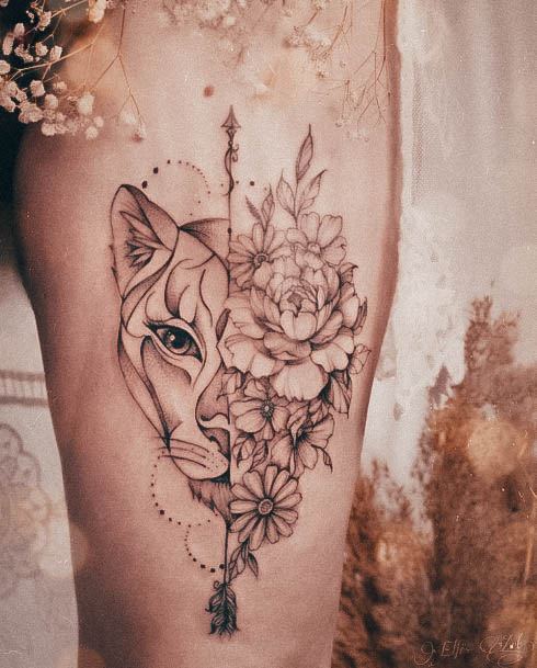 Lioness Womens Tattoo Designs