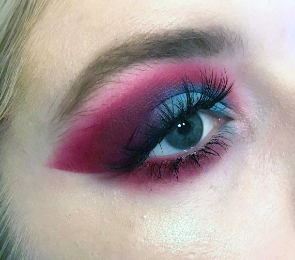 Lipstick Red Colored Eyeshadow Women