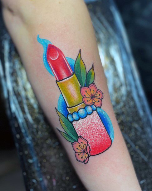 Lipstick Womens Tattoo Ideas