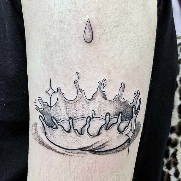 Liquid Crown Tattoo Womens Arms