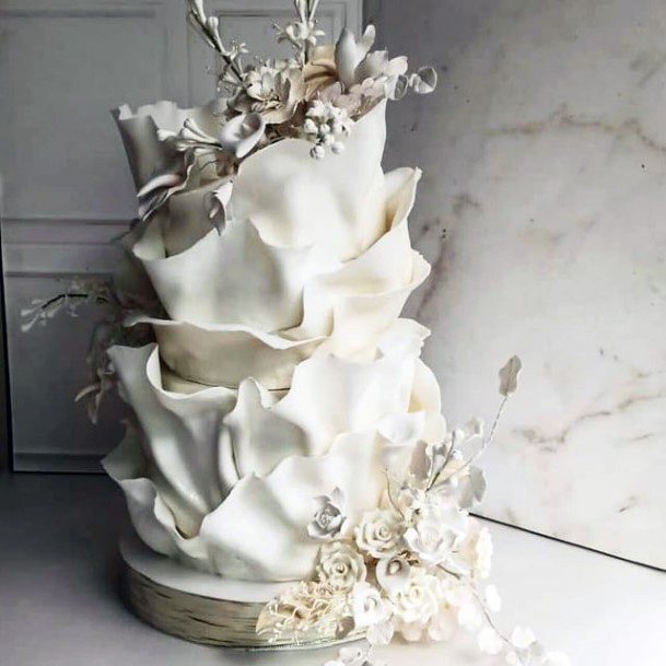 Liquid White Blast Unique Wedding Cake