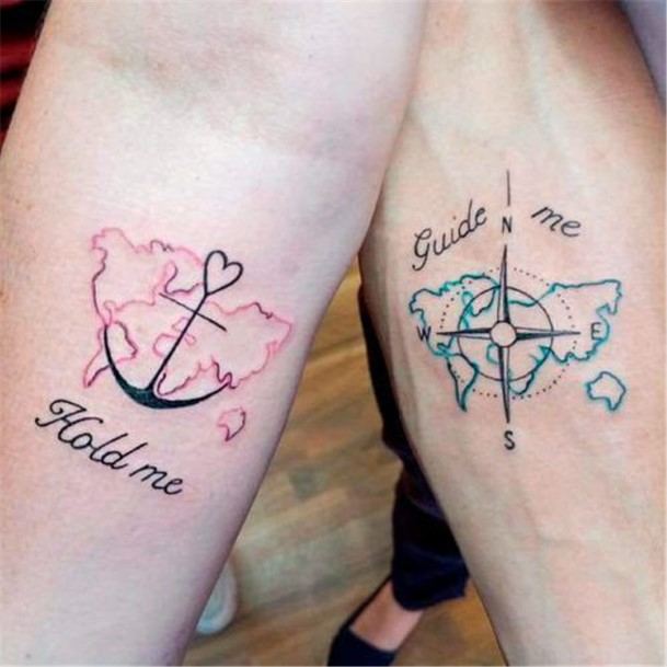 Logic And Love Couple Tattoo Womens Forearms