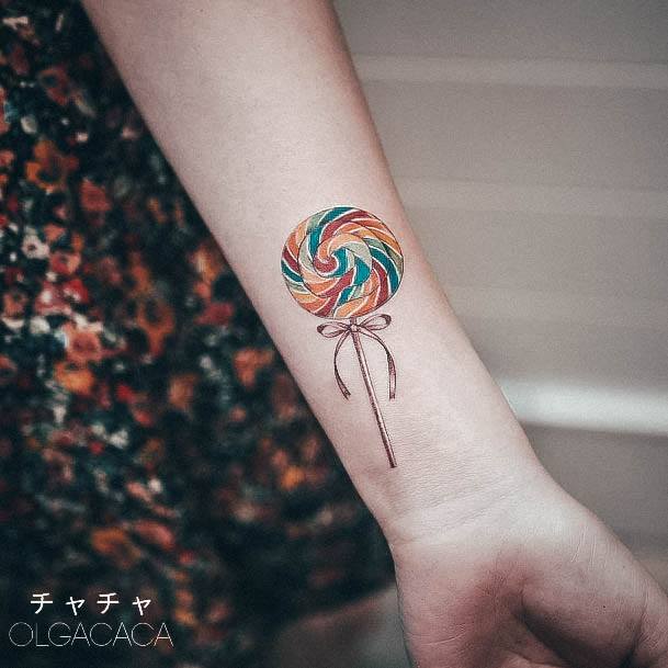 Lollipop Tattoos For Girls