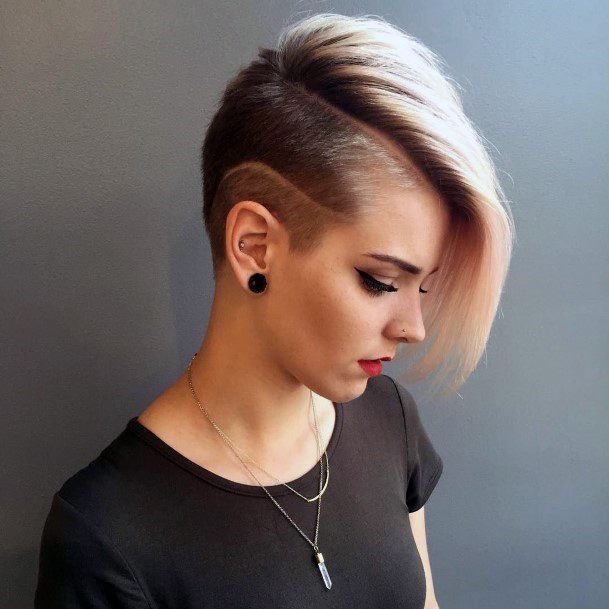Long Bob Side Shaved Hairstyles For Women