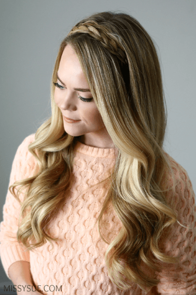 Long Dark Blonde Hair With Partial Crown Braid