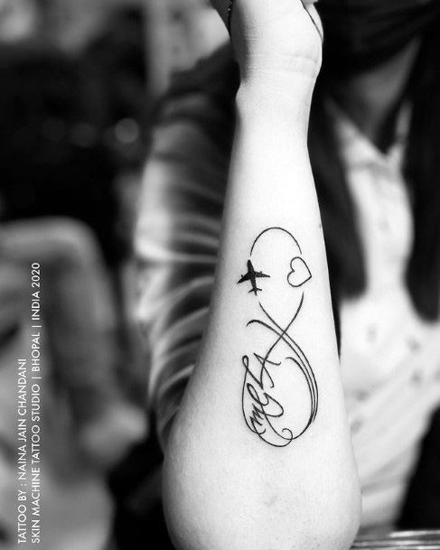 Long Distance Relationship Infinity Tattoo Womens Hands