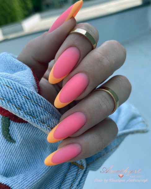 Long French Nails Feminine Ideas