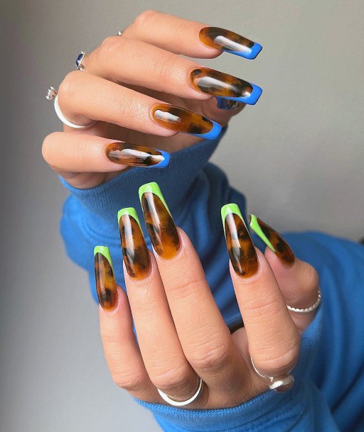 Long French Womens Nail Designs