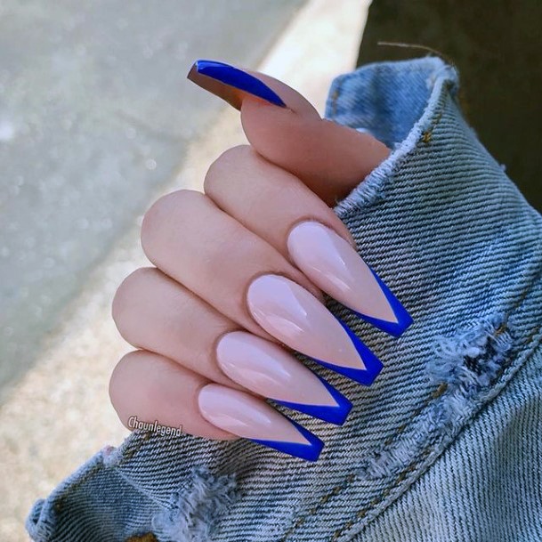 Long Frenchic Womens Long French Nail Designs