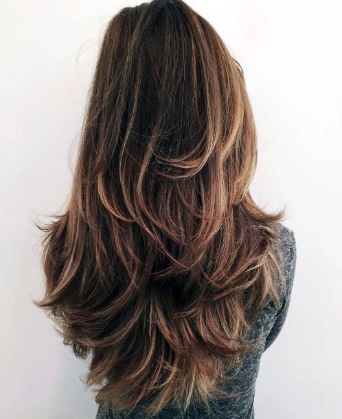 Long Hair Female With Light Brown Color Thick Wavy Curls