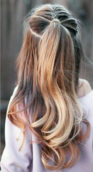 Long Haired Female With Autumn Multicolored Highlights And Soft Wave