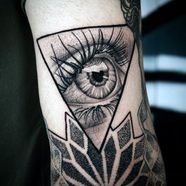 Long Lashed Eye Tattoo For Women