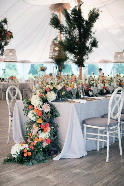 Long Leaved Hydrangea Wedding Flowers Table Art