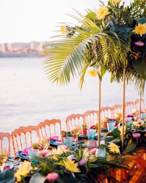 Long Stemmed Tropical Wedding Flowers