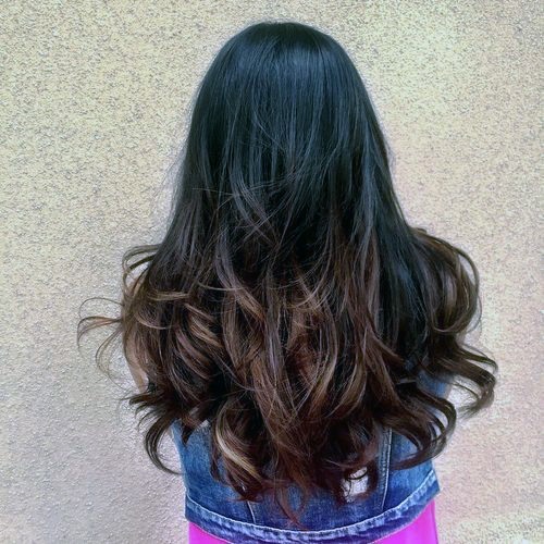 Long Wavy Hair Slight Ombre On Female Hairstyle