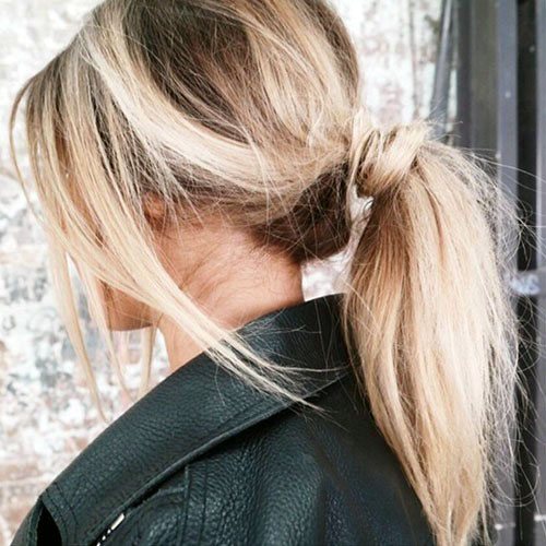 Loose Retro Pony Hairstyle For Women