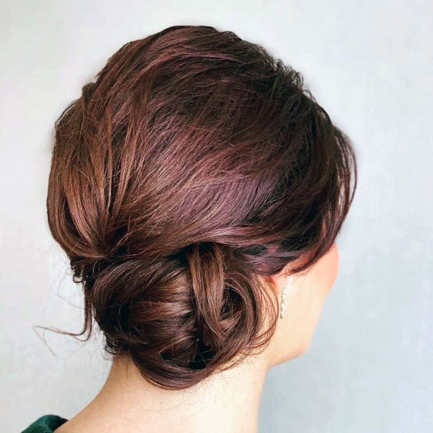 Loose Sided Chignon Hairstyle For Women