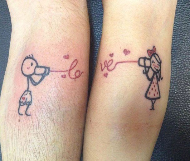 Love Communication Sweet Couple Tattoo Forearms