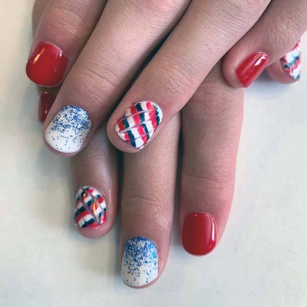 Lovely 4th Of July Nails