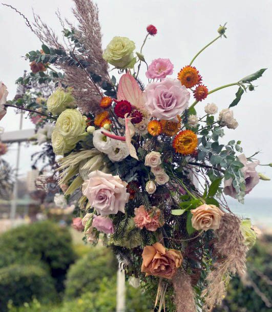 Lovely Beach Flowers Wedding