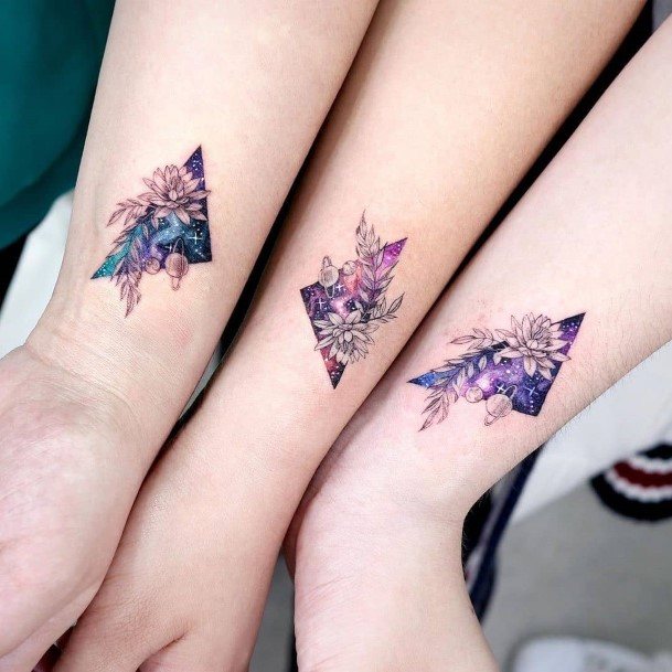 Lovely Best Friends Tattoo For Women Wrists