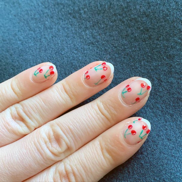 Lovely Cherry Nails Women