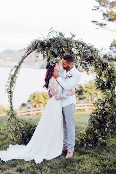 Lovely Circle Greenery Wedding Arbor Country Ideas