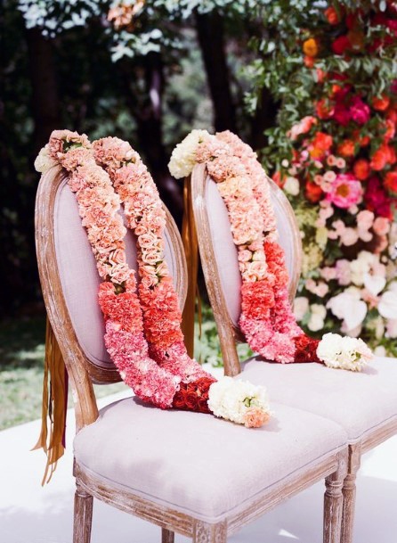 Lovely Flower Garland Indian Wedding Chair