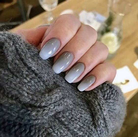 Lovely Grey Ombre Nails