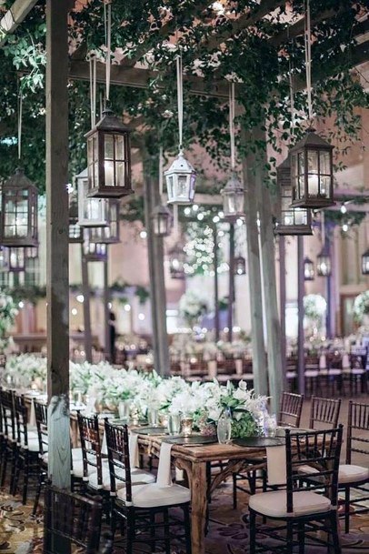 Lovely Hanging Lanterns Wedding Decor